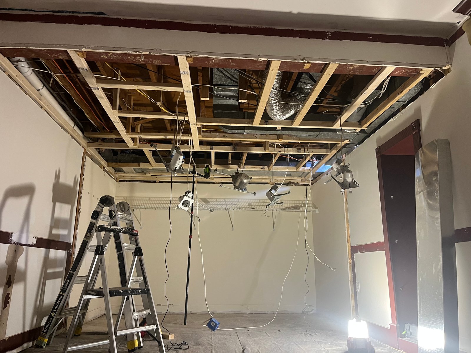 Professional electrician working on electrical panel