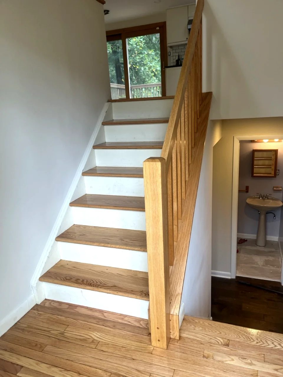 New flooring installed in a residential space
