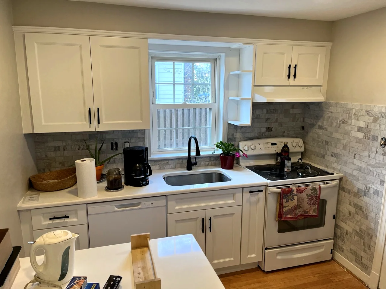 Remodeled kitchen with custom cabinets in Montgomery County, MD